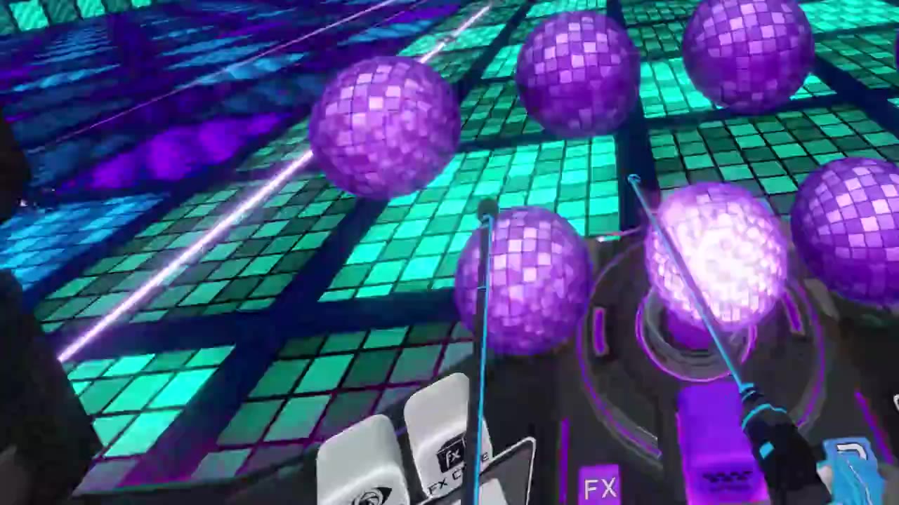Poster frame from the demo clip: a first-person view from a staff Electronauts recording on a Meta Quest 3S