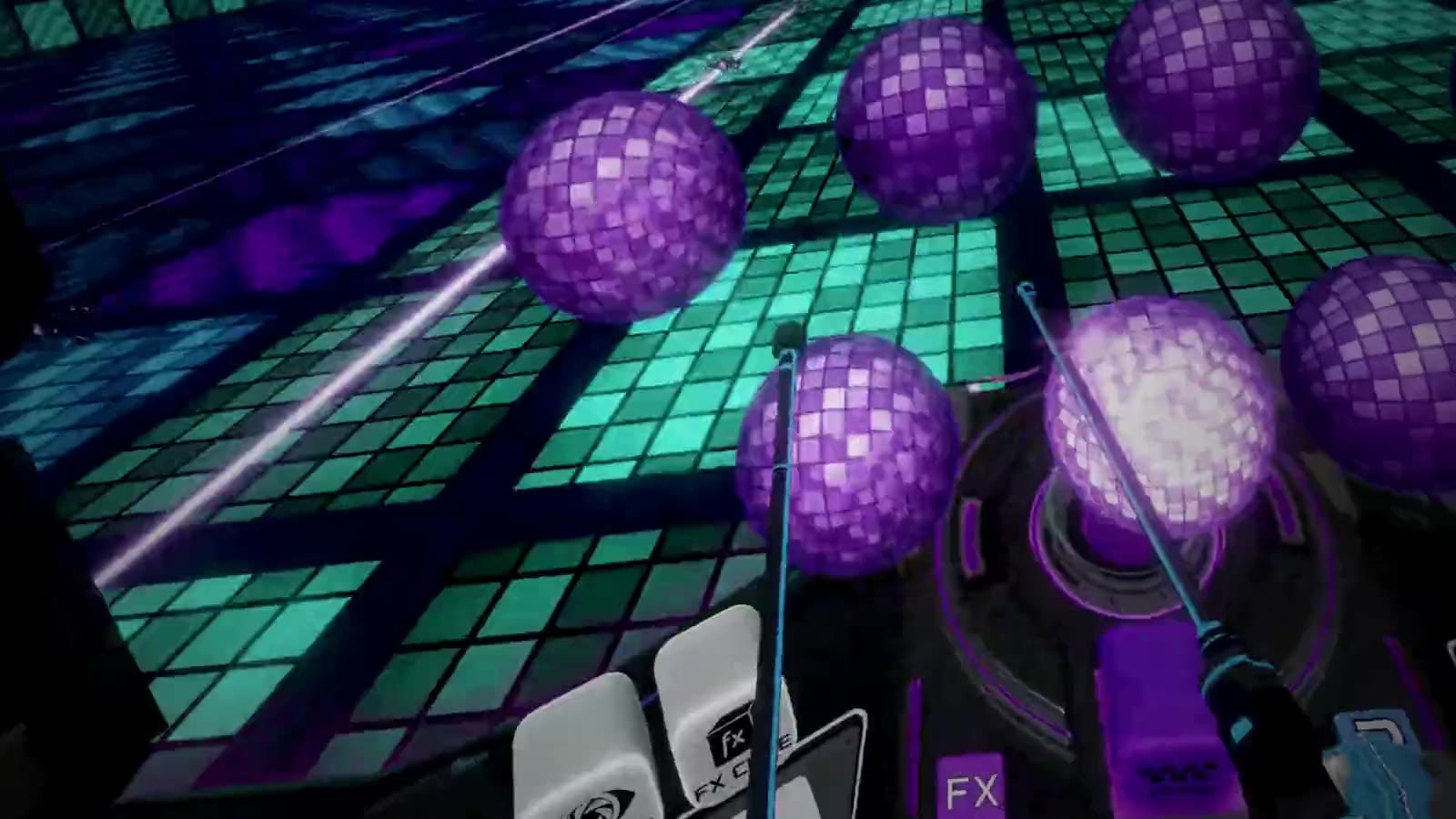 First-person view from a staff VR gameplay recording